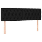 LED Headboard Black 160 cm Fabric