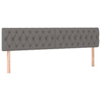LED Headboard Dark Grey 200 cm Fabric