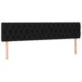 LED Headboard Black 200 cm Fabric - Top-Down View