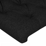 LED Headboard Black 200 cm Fabric - 45-Degree Angle