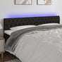 LED Headboard Black 200 cm Fabric