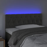 LED Headboard Dark Grey 100 cm Velvet - Side View