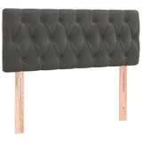 LED Headboard Dark Grey 100 cm Velvet