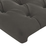 LED Headboard Dark Grey 144 cm Velvet - 45-Degree Angle