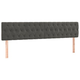 LED Headboard Dark Grey 200 cm Velvet - Top-Down View