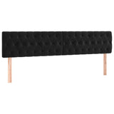 LED Headboard Black 200 cm Velvet - Top-Down View