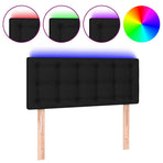 LED Headboard Black 100 cm Fabric
