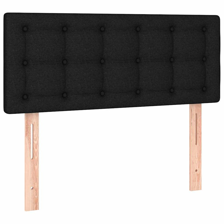 LED Headboard Black 100 cm Fabric