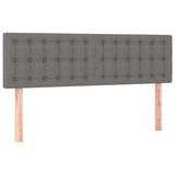 LED Headboard Dark Grey 144x5x78/88 cm Fabric