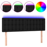 LED Headboard Black 144 cm Fabric