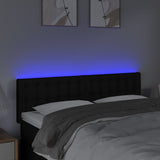 LED Headboard Black 144 cm Fabric - Side View