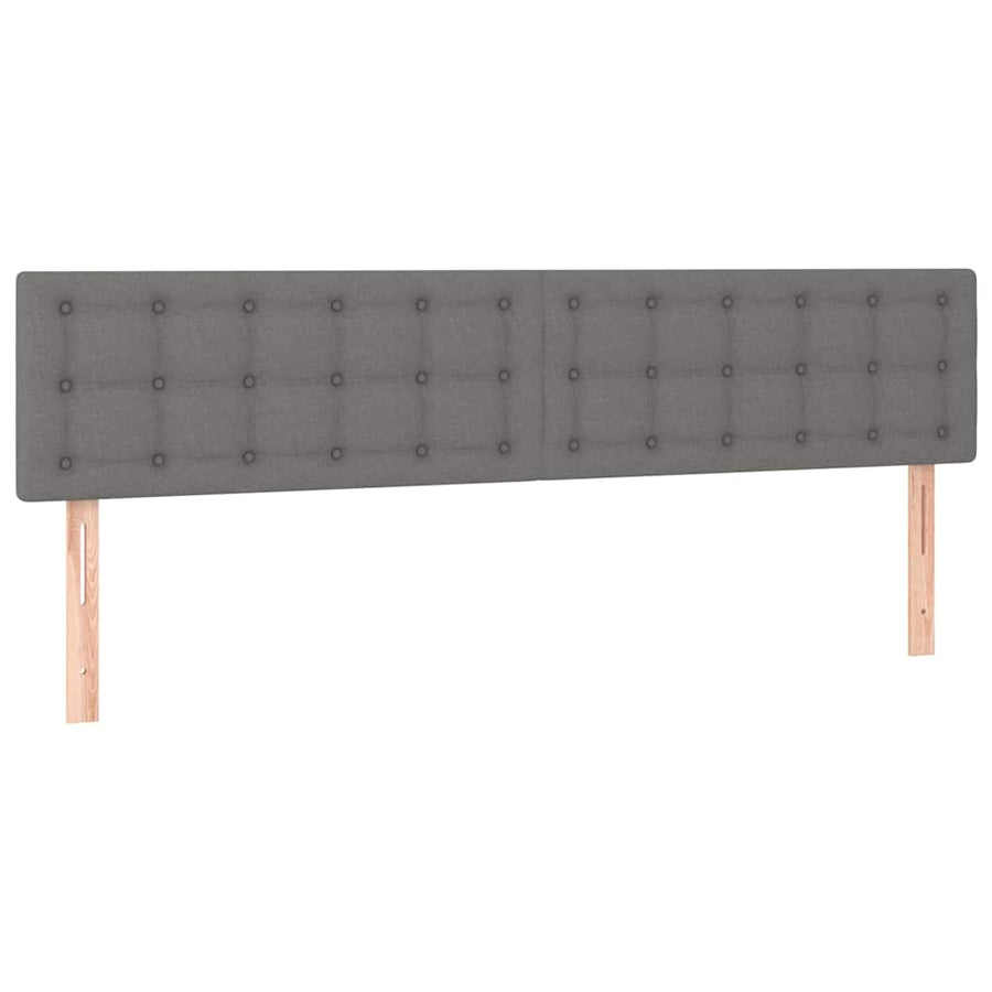 LED Headboard Dark Grey 160 cm Fabric