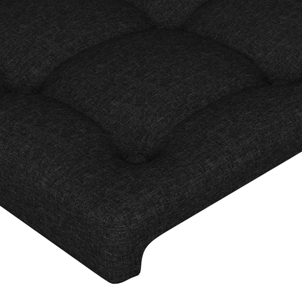 LED Headboard Black 160 cm Fabric