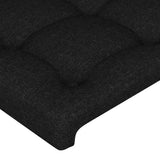LED Headboard Black 160 cm Fabric
