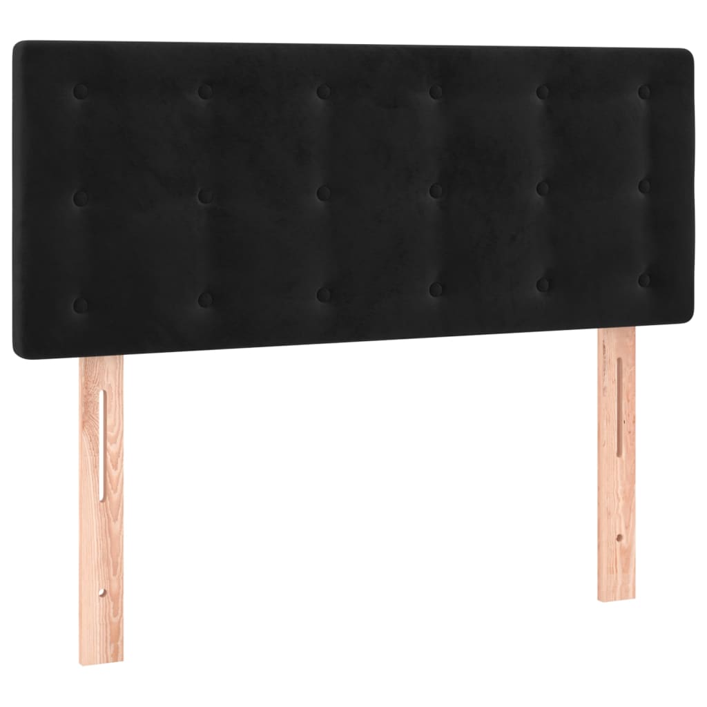 LED Headboard Black 100 cm Velvet