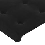 LED Headboard Black 100 cm Velvet - 45-Degree Angle