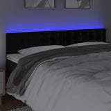 LED Headboard Black 200 cm Velvet - Side View