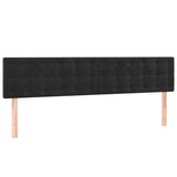 LED Headboard Black 200 cm Velvet - Top-Down View