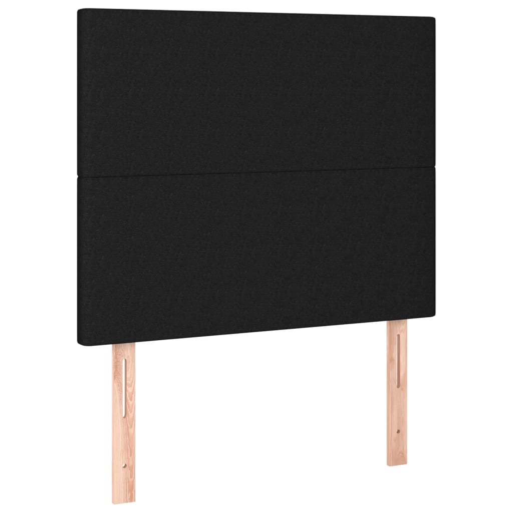 LED Headboard Black 80 cm Fabric