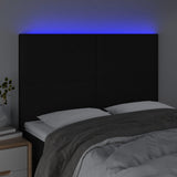 LED Headboard Black 144 cm Fabric - Side View