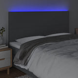LED Headboard Dark Grey 160 cm Fabric - Side View