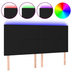 LED Headboard Black 160 cm Fabric