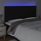LED Headboard Black 160 cm Fabric - Side View