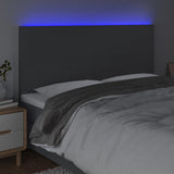 LED Headboard Dark Grey 200 cm Fabric - Side View
