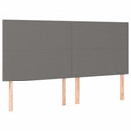 LED Headboard Dark Grey 200 cm Fabric