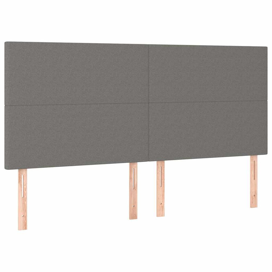 LED Headboard Dark Grey 200 cm Fabric