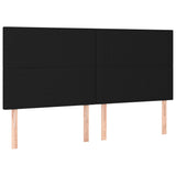 LED Headboard Black 200 cm Fabric - Top-Down View