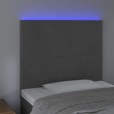LED Headboard Dark Grey 80 cm Velvet - Side View