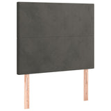LED Headboard Dark Grey 80 cm Velvet - Top-Down View