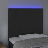 LED Headboard Black 80 cm Velvet - Side View