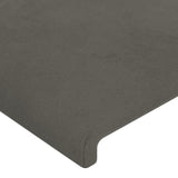 LED Headboard Dark Grey 100 cm Velvet - 45-Degree Angle