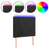 LED Headboard Black 100 cm Velvet