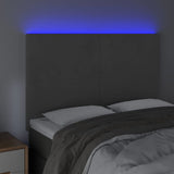 LED Headboard Dark Grey 144 cm Velvet - Side View