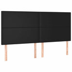 LED Headboard Black 200 cm Faux Leather