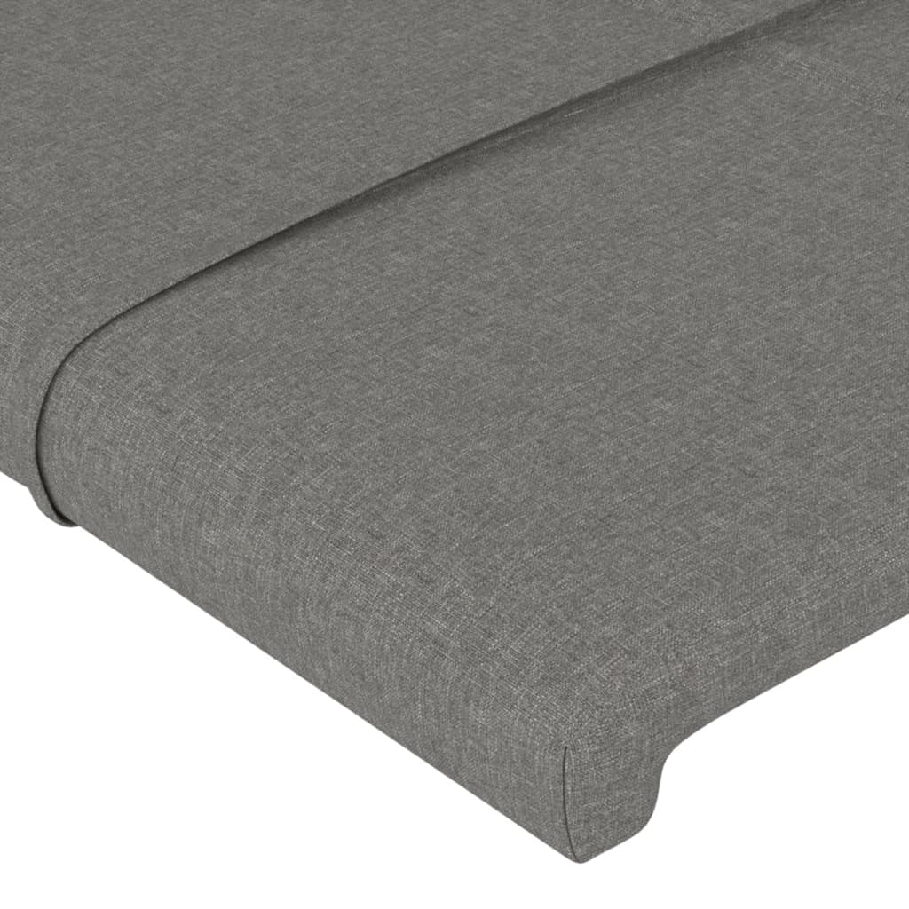 LED Headboard Dark Grey 100 cm Fabric