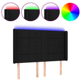 LED Headboard Black 144 cm Fabric - Front View
