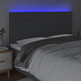 LED Headboard Dark Grey 200 cm Fabric - Side View
