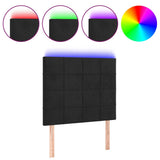 LED Headboard Black 100 cm Velvet - Front View