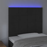 LED Headboard Black 100 cm Velvet - Side View