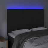 LED Headboard Black 144 cm Velvet