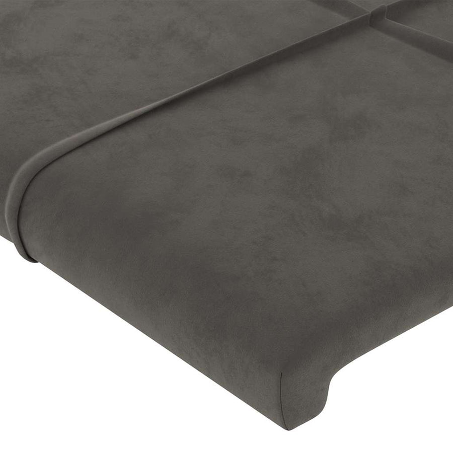 LED Headboard Dark Grey 200 cm Velvet