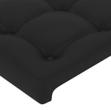LED Headboard Black 100 cm Faux Leather - 45-Degree Angle