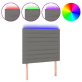 LED Headboard Dark Grey 80 cm Fabric - Front View