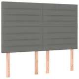 LED Headboard Dark Grey 144 cm Fabric - Top-Down View
