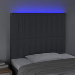 LED Headboard Dark Grey 80 cm Fabric