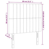 LED Headboard Dark Grey 80 cm Fabric - Rear View